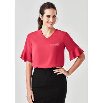 Womens Aria Fluted Sleeve Blouse - RB966LS