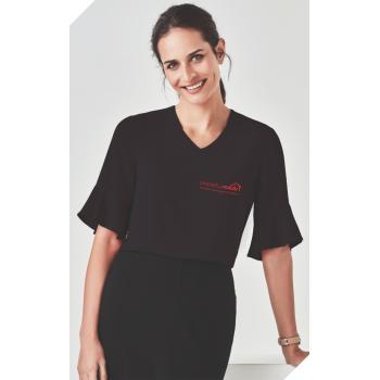 Womens Aria Fluted Sleeve Blouse - RB966LS